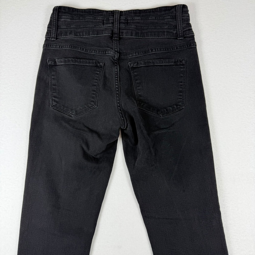 Flying Monkey Platinum High Rise Skinny Jeans Black Raw Hem Y3333-E Womens 27 - Picture 4 of 9